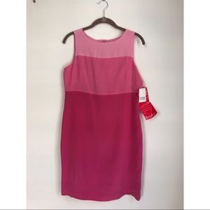 Victoria Holley Pink Color Block Shift Dress
